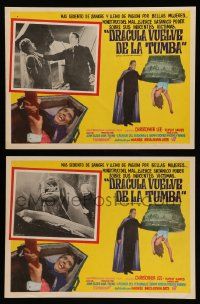 3y480 DRACULA HAS RISEN FROM THE GRAVE 8 Mexican LCs '69 Hammer, Christopher Lee as Count Dracula!