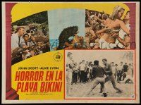 3y551 HORROR OF PARTY BEACH Mexican LC '66 first horror monster musical, beach party & atomic beast!