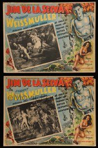 3y506 JUNGLE JIM 4 Mexican LCs '48 Johnny Weissmuller & Virginia Grey in border AND inset photos!