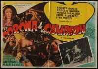 3y558 LA CORONA DE UN CAMPEON 17x25 Mexican LC '74 Andres Garcia, cool boxing photos & artwork!