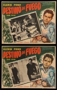3y493 UNDERCOVER MAN 7 Mexican LCs '49 Glenn Ford, Nina Foch, James Whitmore, film noir!