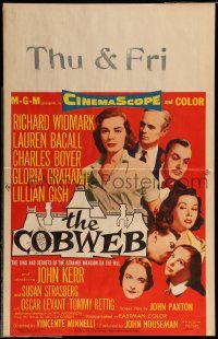 3y086 COBWEB WC '55 Richard Widmark, Lauren Bacall, Charles Boyer, Gloria Grahame, Lillian Gish