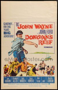 3y090 DONOVAN'S REEF WC '63 John Ford, great art of punching sailor John Wayne & Lee Marvin!