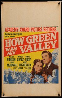 3y099 HOW GREEN WAS MY VALLEY WC R46 John Ford, cool montage of entire cast, Best Picture 1941!