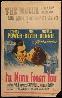 3y101 I'LL NEVER FORGET YOU WC '51 Tyrone Power travels back in time to meet Ann Blyth!