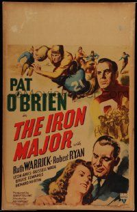3y102 IRON MAJOR WC '43 Pat O'Brien plays football in the military, great sports art!