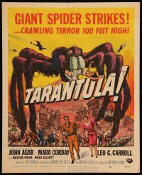 3y130 TARANTULA WC '55 Reynold Brown art of town running from 100 foot high spider monster!