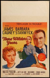 3y131 THESE WILDER YEARS WC '56 James Cagney & Barbara Stanwyck have a teenager in trouble!