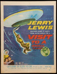 3y137 VISIT TO A SMALL PLANET WC '60 wacky alien Jerry Lewis saucers down to Earth from space!