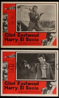 3y479 DIRTY HARRY 8 Mexican LCs '71 great images of Clint Eastwood, Don Siegel crime classic!