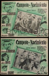 3y512 KID GALAHAD set of 3 Mexican LCs R50s Curtiz, Edward G. Robinson, Bette Davis, Humphrey Bogart