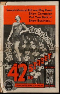 3y001 42nd STREET pressbook '33 Dick Powell, Ginger Rogers, Bebe Daniels, Ruby Keeler, Baxter