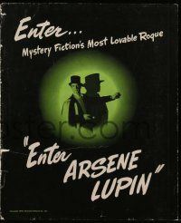 3y017 ENTER ARSENE LUPIN pressbook '44 Charles Korvin as mystery fiction's most lovable rogue!