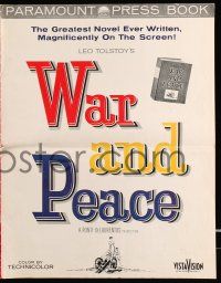 3y046 WAR & PEACE pressbook '56 Audrey Hepburn, Henry Fonda & Mel Ferrer, Leo Tolstoy epic!