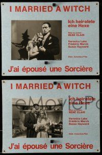 3y060 I MARRIED A WITCH 6 Swiss LCs R60s wonderful art of sexiest Veronica Lake & Fredric March!