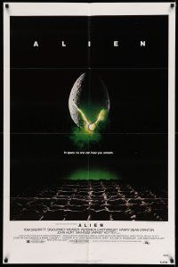 3z025 ALIEN 1sh '79 Ridley Scott outer space sci-fi monster classic, cool egg image!