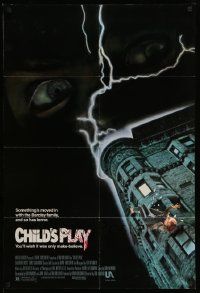 3z167 CHILD'S PLAY 1sh '88 when Freddy has nightmares he dreams of Chucky!