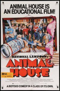 3z041 ANIMAL HOUSE English 1sh '78 John Belushi, Landis classic, wacky art of top cast!