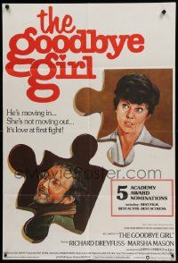 3z343 GOODBYE GIRL English 1sh '77 great images of Richard Dreyfuss & Marsha Mason, by Neil Simon