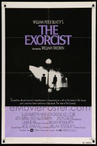 3z263 EXORCIST 1sh '74 Friedkin, Max Von Sydow, horror classic from William Peter Blatty!