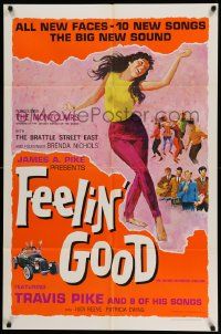 3z276 FEELIN' GOOD 1sh '66 Patricia Ewing, Judi Reeve, Leslie Burnham, musical comedy!