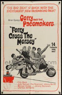 3z277 FERRY CROSS THE MERSEY 1sh '65 rock & roll, the big beat is back, Gerry & the Pacemakers!