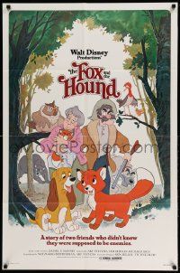 3z300 FOX & THE HOUND 1sh '81 two friends who didn't know they were supposed to be enemies!