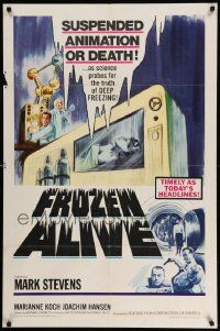3z310 FROZEN ALIVE 1sh '66 cool German sci-fi/horror, suspended animation or death!