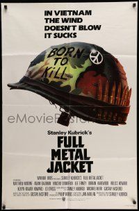 3z311 FULL METAL JACKET advance 1sh '87 Stanley Kubrick Vietnam War movie, Castle art!