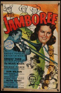 3z432 JAMBOREE 1sh R49 radio shows w/Ernest Tubb & his Texas Troubadours!