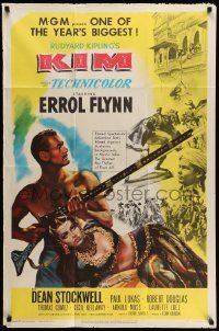 3z453 KIM 1sh '50 Errol Flynn & Dean Stockwell in mystic India, from Rudyard Kipling story!