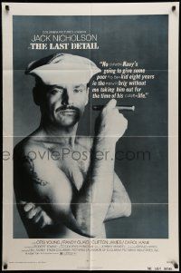 3z473 LAST DETAIL 1sh '73 foul-mouthed sailor Jack Nicholson w/cigar!