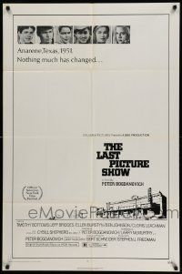 3z476 LAST PICTURE SHOW 1sh '71 Peter Bogdanovich, Jeff Bridges & Cybill Shepherd