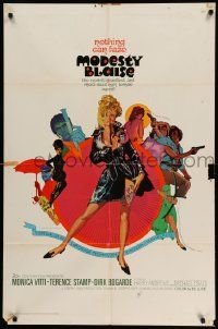 3z568 MODESTY BLAISE 1sh '66 Bob Peak art of sexiest female secret agent Monica Vitti!