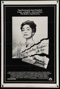 3z569 MOMMIE DEAREST 1sh '81 great portrait of Faye Dunaway as legendary actress Joan Crawford!