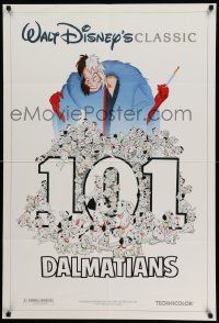 3z643 ONE HUNDRED & ONE DALMATIANS DS 1sh R91 most classic Walt Disney canine family cartoon!