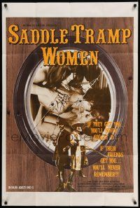 3z775 SADDLE TRAMP WOMEN 1sh '72 if these sexy cowgirls get you, you'll never forget it!