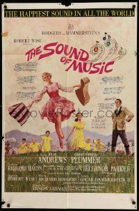 3z820 SOUND OF MUSIC 1sh '65 classic artwork of Julie Andrews by Howard Terpning!