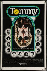 3z909 TOMMY 1sh '75 The Who, Roger Daltrey, rock & roll, cool mirror image & cast portraits!