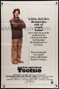 3z912 TOOTSIE int'l 1sh '82 great solo full-length image of Dustin Hoffman, little did he know!