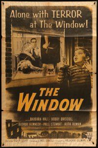 3z981 WINDOW style A 1sh R54 Bobby Driscoll is alone with terror at the window!
