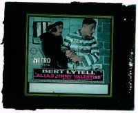 4a010 ALIAS JIMMY VALENTINE glass slide '20 convict Bert Lytell in jail with Vola Vale, lost film!
