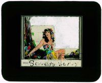 4a011 ALOMA OF THE SOUTH SEAS glass slide '26 art of sexy beauty Gilda Gray in sarong, lost film!