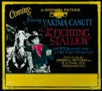 4a084 FIGHTING STALLION glass slide '26 legendary stuntman Yakima Canutt stars in this movie!
