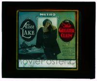 4a097 GREATER CLAIM glass slide '21 chorus girl Alice Lake marries into rich family but is unhappy!