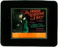 4a111 HOUSE WITHOUT A KEY glass slide '25 Pathe serial, the very first Charlie Chan on screen!