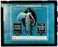 4a117 INVISIBLE BOND glass slide '19 Irene Castle in a rare solo appearance without Vernon!