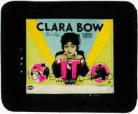 4a119 IT glass slide '27 wonderful image of poor shopgirl Clara Bow, Elinor Glynn classic!