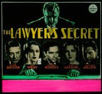4a132 LAWYER'S SECRET style B glass slide '31 Clive Brook, Buddy Rogers, Fay Wray, Jean Arthur!