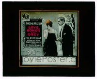4a137 LOVE, HONOR & OBEY glass slide '20 pretty Wilda Benentt must choose between two lovers!